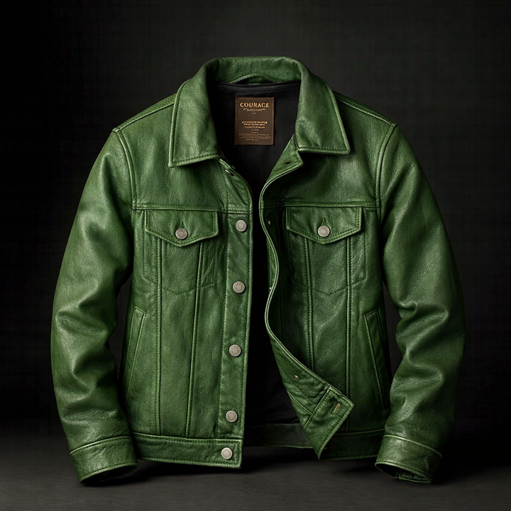 Classic Vintage Aviator Leather Jacket