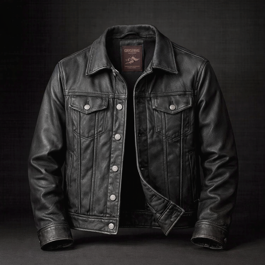 Classic Vintage Aviator Leather Jacket