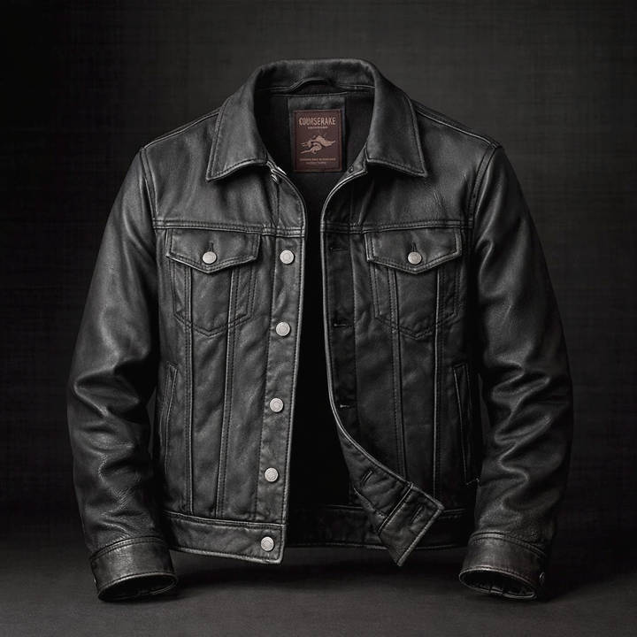 Classic Vintage Aviator Leather Jacket