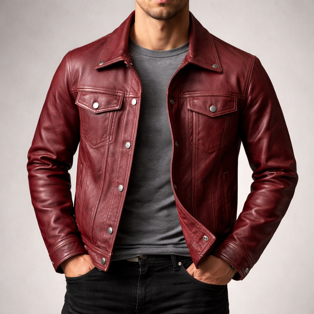 Classic Vintage Aviator Leather Jacket